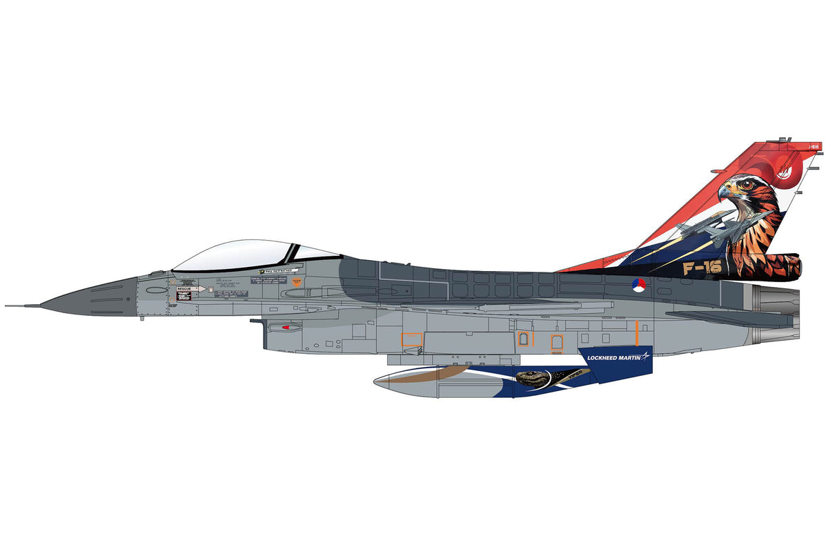 Hobby Master HA38089 1:72 F-16A RNLAF 50th Years Anniv. J-616, RNLAF, RAF Fairford RIAT 2024