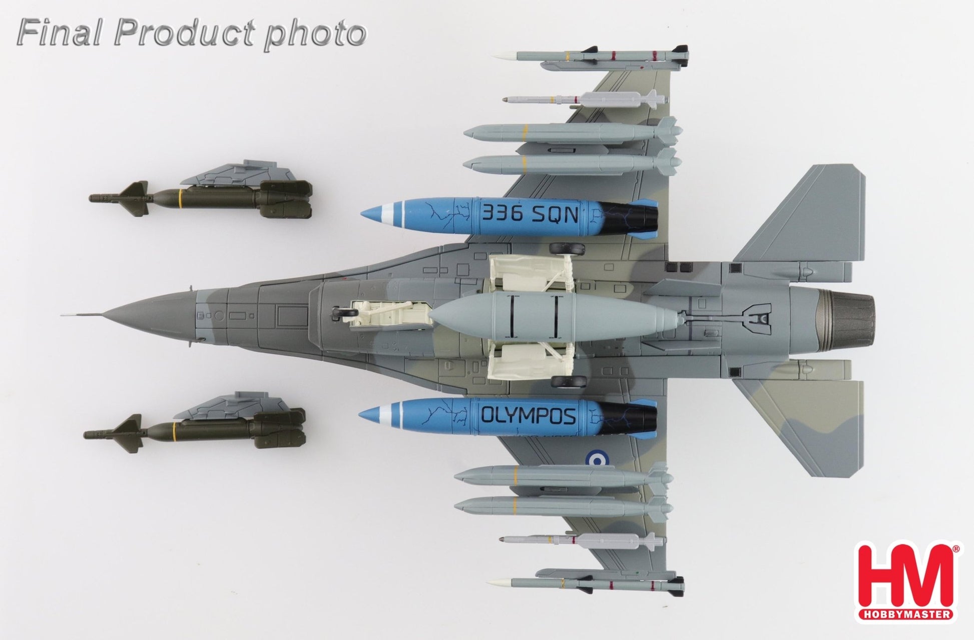 Hobby Master HA38099 1:72 F - 16 "336 Mira 80 Years Scheme" 018, Hellenic Air Force, 2023 (w/ 2 x GBU - 24; 2 x AGM - 65)