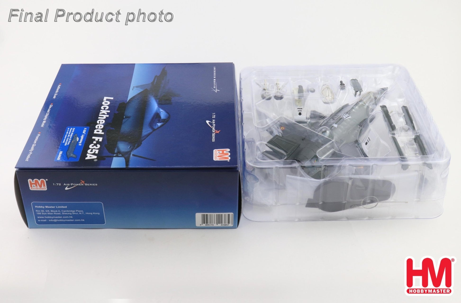 Hobby Master HA4449 1:72 F-35A Lightning II FL010, Belgium Air Force, Florennes AB, 13.Oct.2025 (w/ 2 x B61 nuclear bomb)