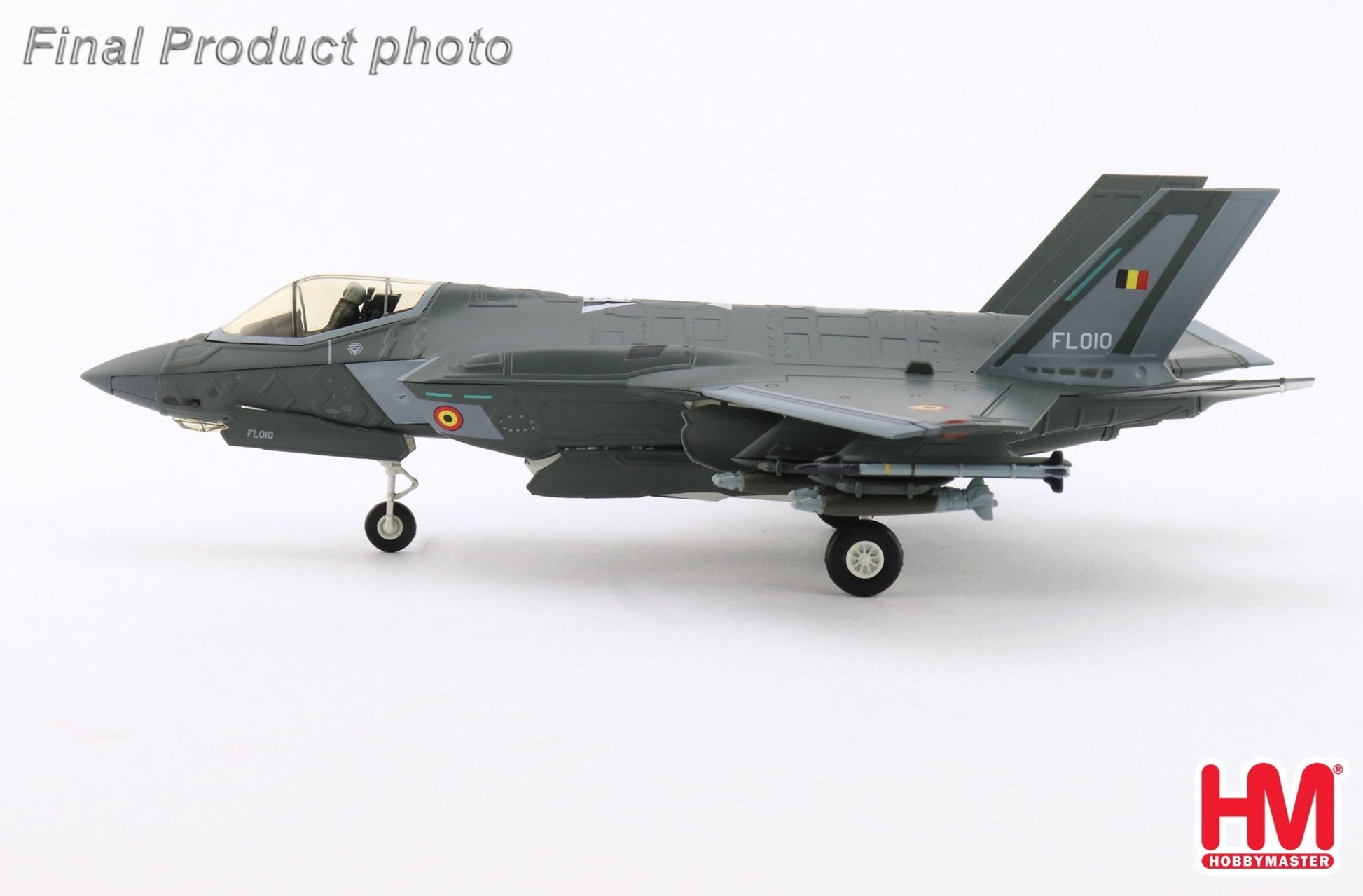Hobby Master HA4449 1:72 F-35A Lightning II FL010, Belgium Air Force, Florennes AB, 13.Oct.2025 (w/ 2 x B61 nuclear bomb)