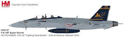 Hobby Master HA5137 1:72 F/A - 18F Super Hornet VFA - 32 “Fighting Swordsmen”, EAA AirVenture, Oshkosh 2023