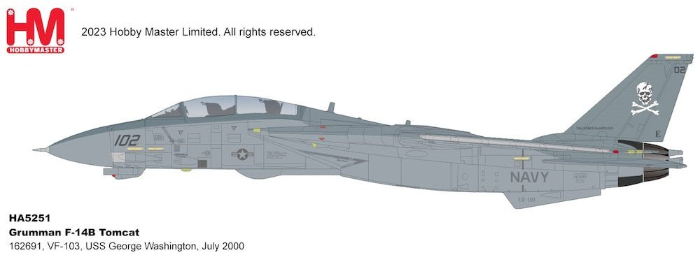 Hobby Master HA5251 1:72 F - 14B VF - 103, USS George Washington, July 2000