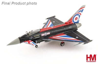 Hobby Master HA6629b 1:72 Eurofighter Typhoon "Blackjack" ZJ914, RAF, 2021 (w/generic box, 2 x empty pylon, 1 x center fuel tank )