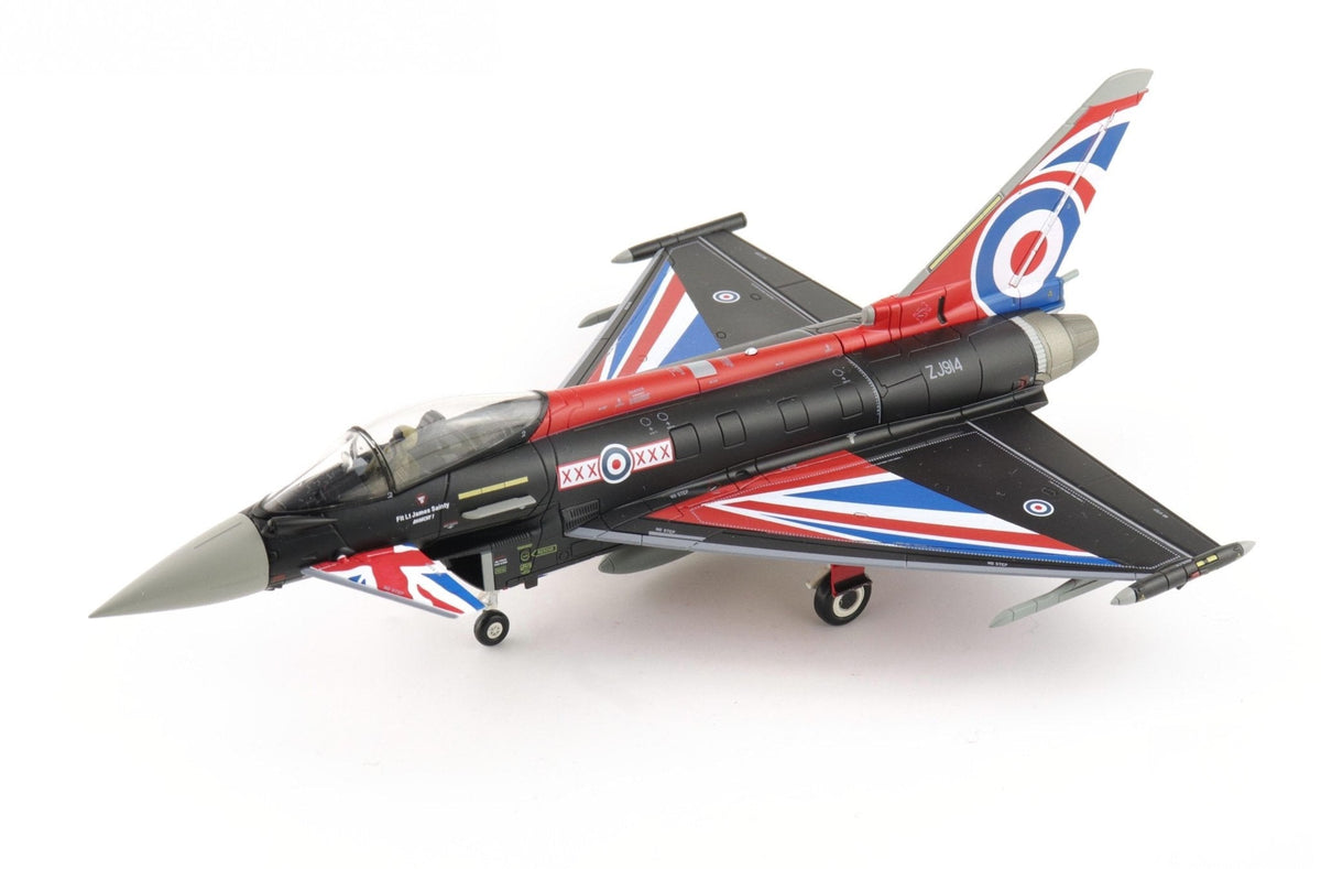 Hobby Master HA6629b 1:72 Eurofighter Typhoon "Blackjack" ZJ914, RAF, 2021 (w/generic box, 2 x empty pylon, 1 x center fuel tank )