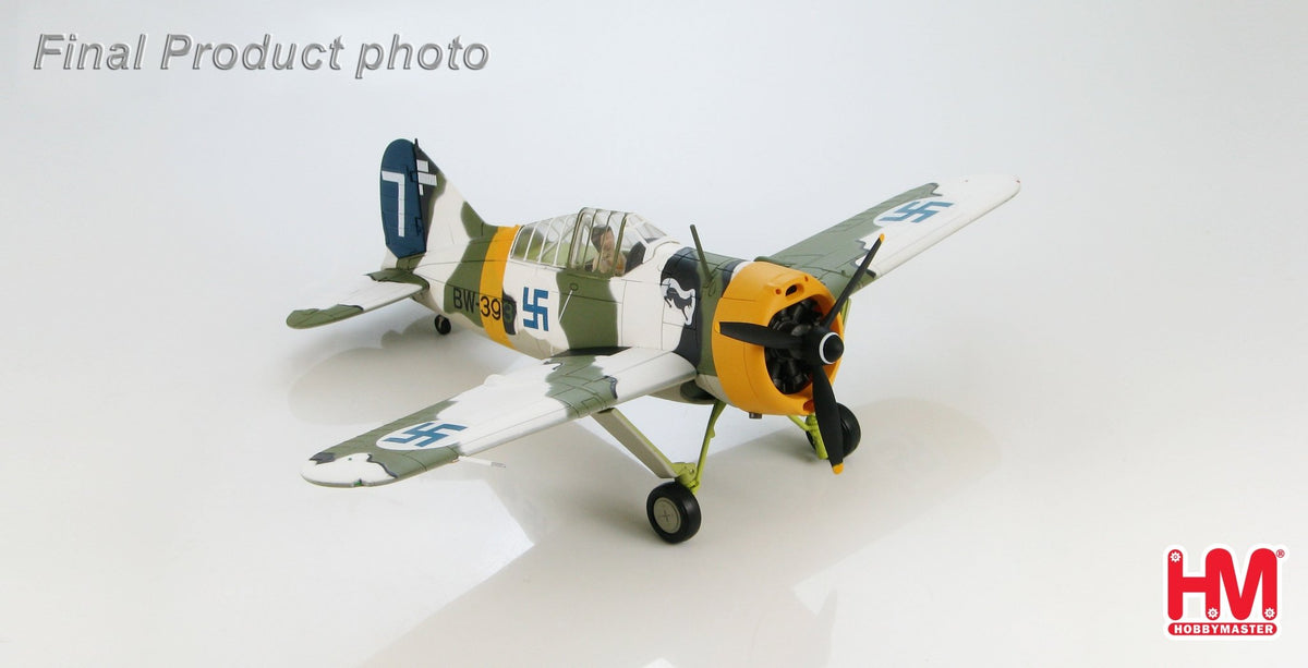 Hobby Master HA7012 Brewster Buffalo Model 239 BW - 393 "White 7", 1 Lt. Hans Wind, CO of 1/LeLv 24, Suulajarvi, Jan 1943