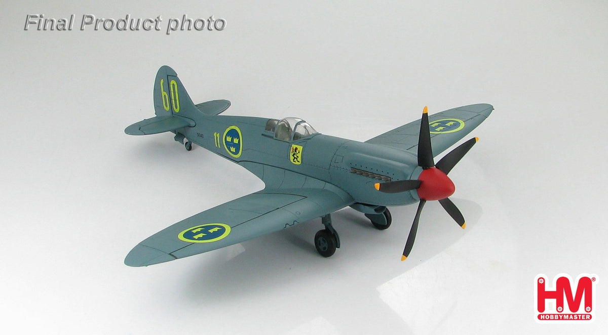 Hobby Master HA7602 Swedish Air Force S - 31 (Supermarine Spitfire PR XIX) yellow 60 , F.11 Flight Reconnaissance Wing at Nykoping Sweden