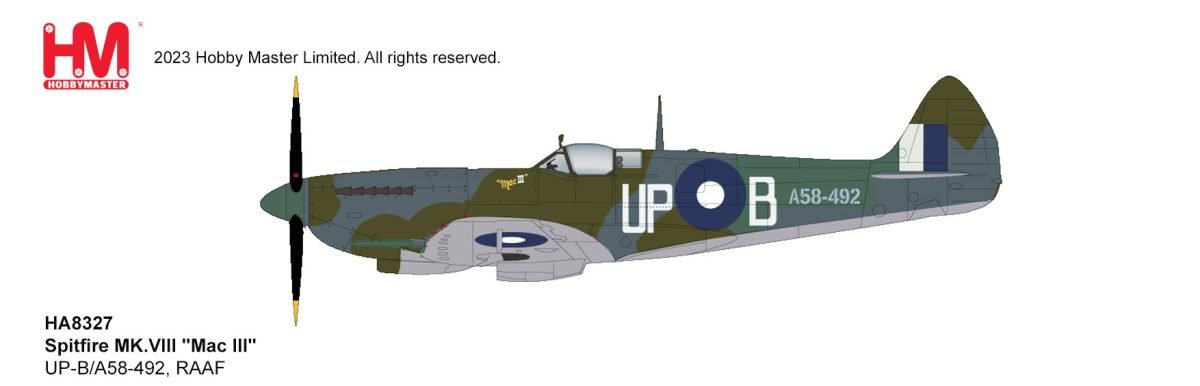 Hobby Master HA8327 1:72 Spitfire MK.VIII UP - B/A58 - 492, RAAF