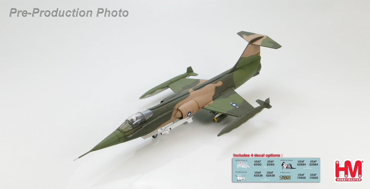 Hobby Master HAS1028 1:72 Lockheed F - 104C Starfighter, 435th TFS, USAF, Udorn 1967 - 68 (Decals for 4 different markings)