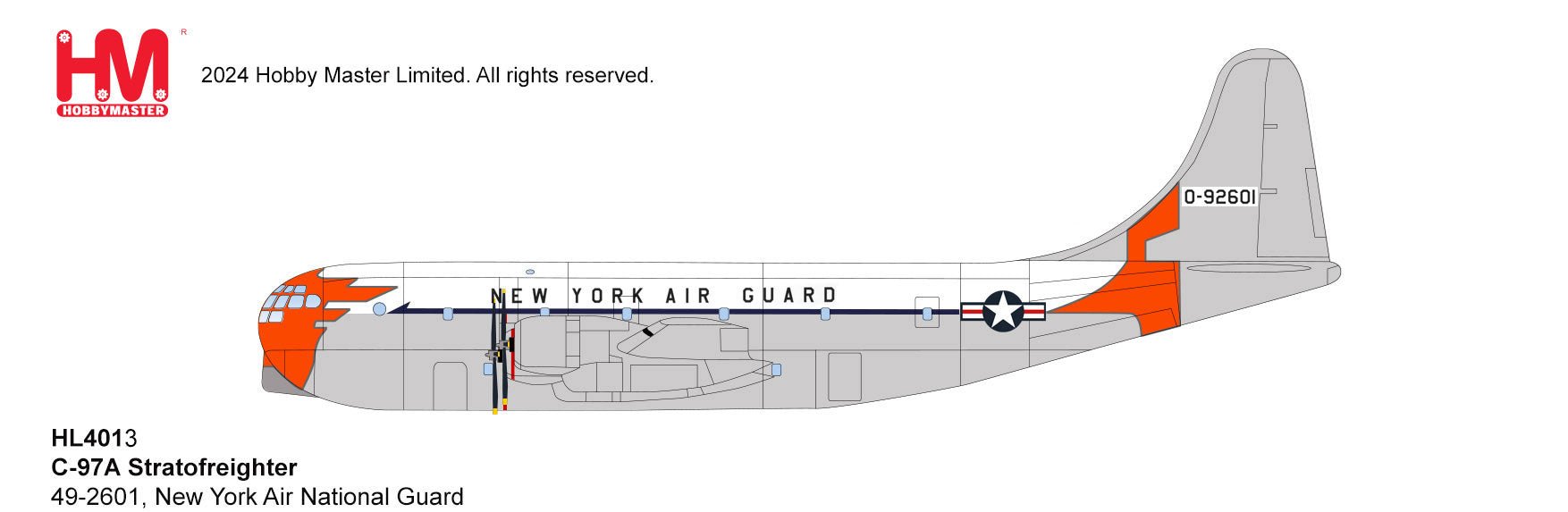 Hobby Master HL4013 1:200 C - 97A Stratofreighter 49 - 2601, New York Air National Guard