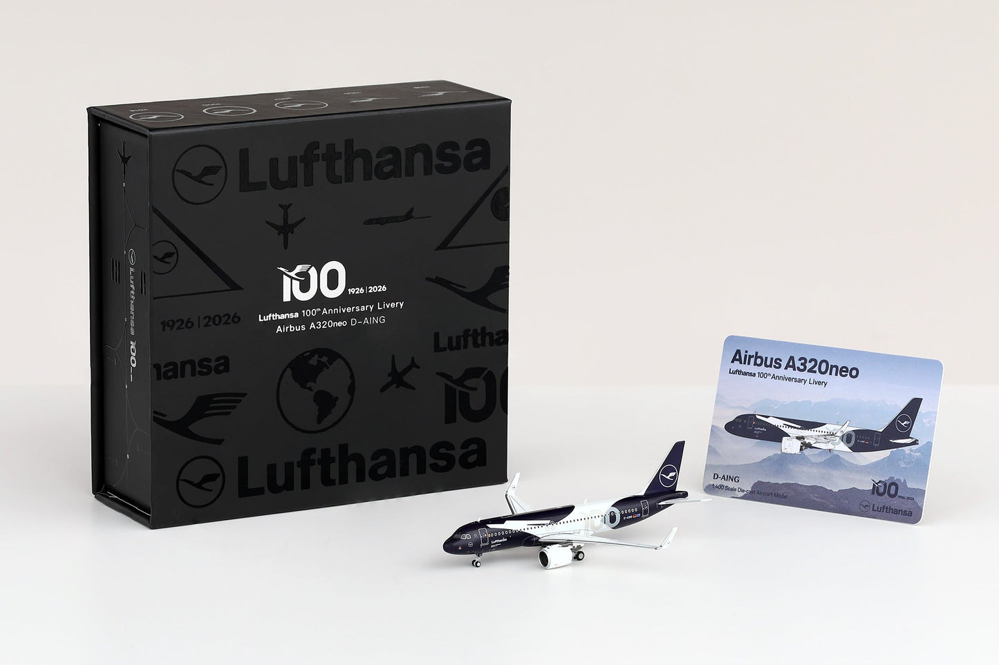 HX Models A420701F 1:400 Lufthansa A320NEO D-AING "100 Years" "Flaps Down"