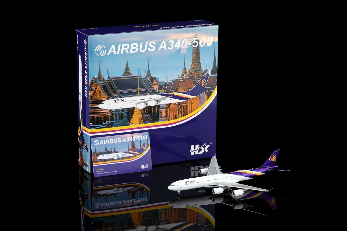 HX Models A530107F 1:400 Thai Airways Airbus A340-500"Flaps Down" HS-TLB