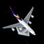 HX Models A530107F 1:400 Thai Airways Airbus A340-500"Flaps Down" HS-TLB
