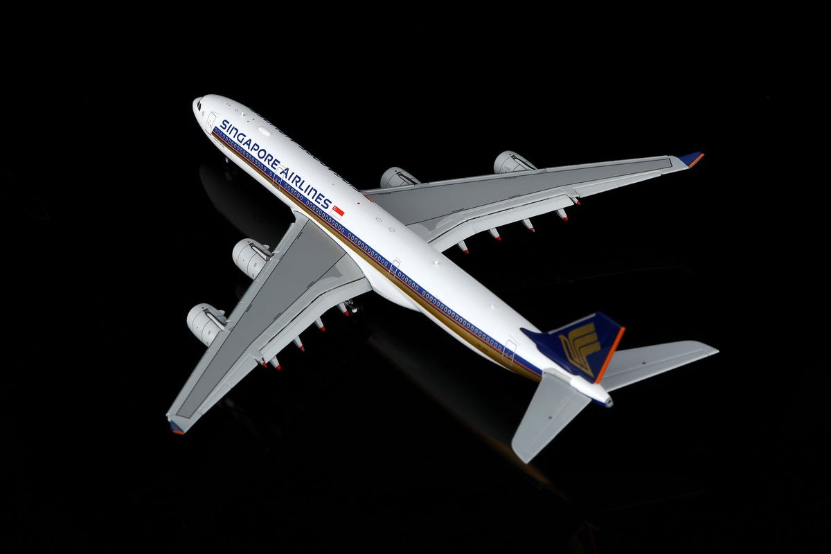 HX Models A530110F 1:400 Singapore A340-500 "LEADERSHIP" 9V-SGA "Flaps Down"