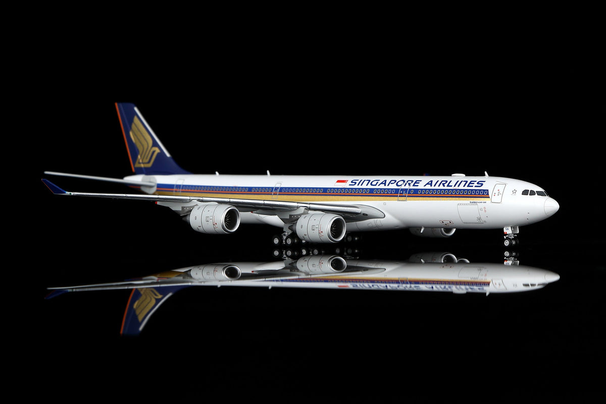 HX Models A530110F 1:400 Singapore A340-500 "LEADERSHIP" 9V-SGA "Flaps Down"