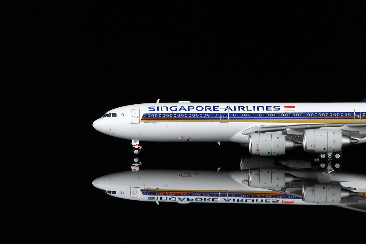 HX Models A530111F 1:400 Singapore A340-500 "LEADERSHIP" 9V-SGB "Flaps Down"