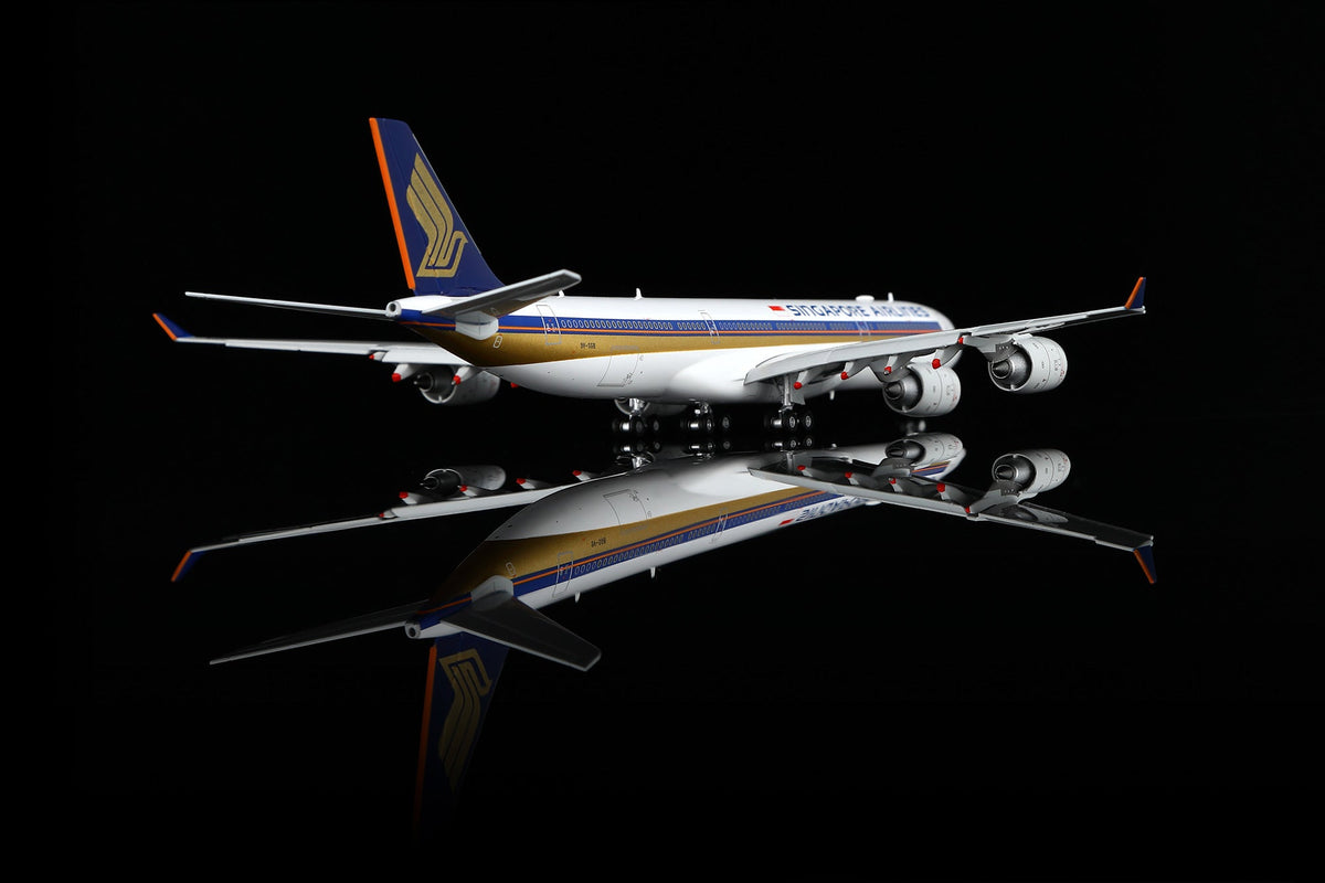 HX Models A530111F 1:400 Singapore A340-500 "LEADERSHIP" 9V-SGB "Flaps Down"
