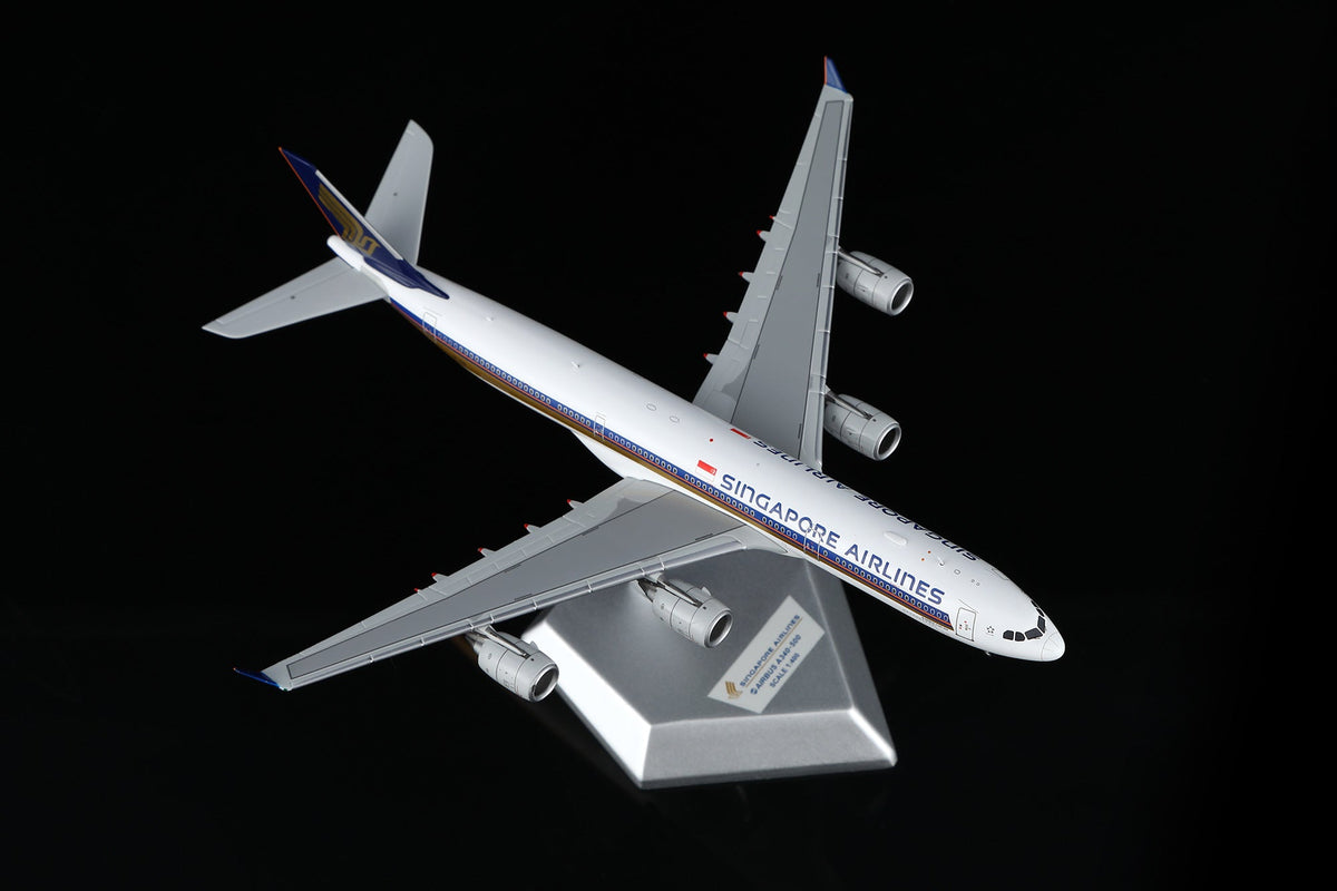 HX Models A530111F 1:400 Singapore A340-500 "LEADERSHIP" 9V-SGB "Flaps Down"