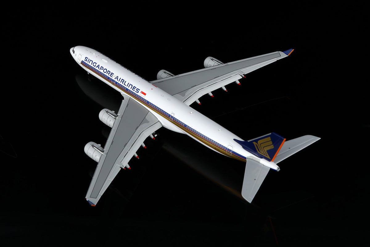 HX Models A530111F 1:400 Singapore A340-500 "LEADERSHIP" 9V-SGB "Flaps Down"