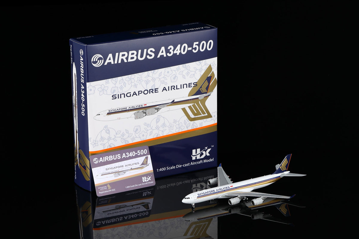 HX Models A530116 1:400 Singapore A340-500 9V-SGC