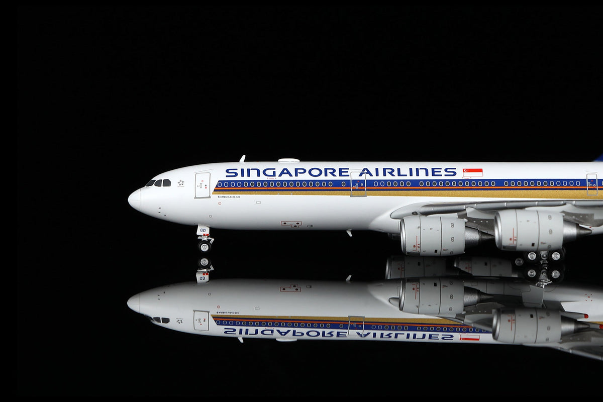 HX Models A530117F 1:400 Singapore A340-500 9V-SGD "Flaps Down"
