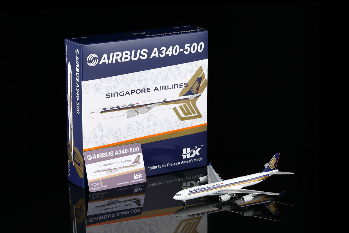 HX Models A530118 1:400 Singapore A340-500 9V-SGE