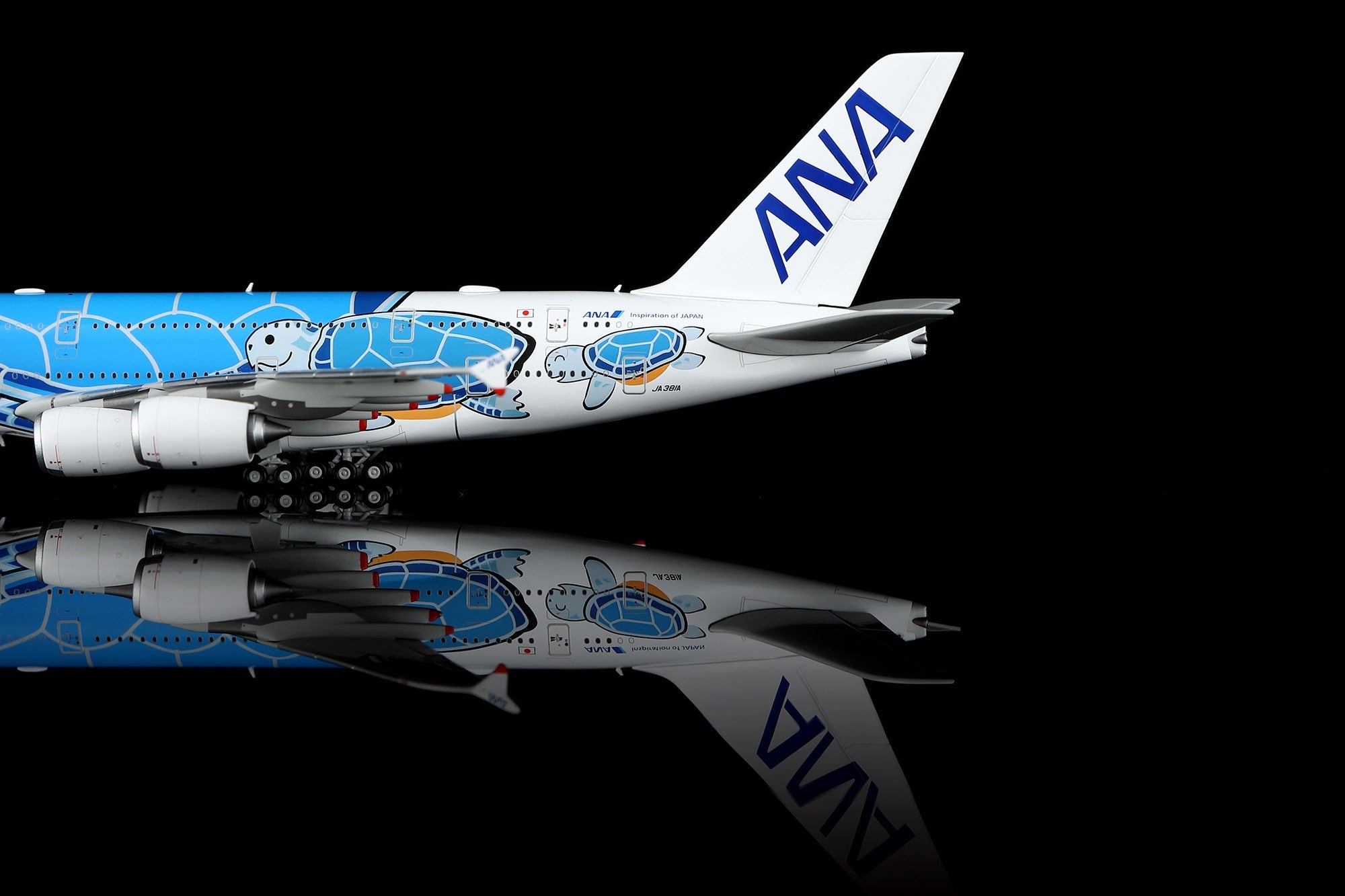 HX Models A582301 1:400 ANA A380 JA381A Flying Honu Blue Turtle