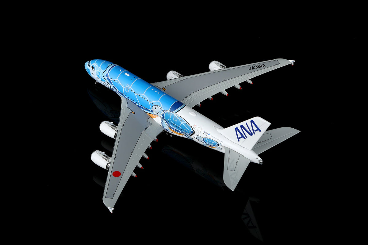 HX Models A582301F 1:400 ANA A380 "Flying Honu-Lani（Blue Turtle）"Flaps Down" JA381A