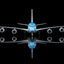 HX Models A582301F 1:400 ANA A380 "Flying Honu-Lani（Blue Turtle）"Flaps Down" JA381A