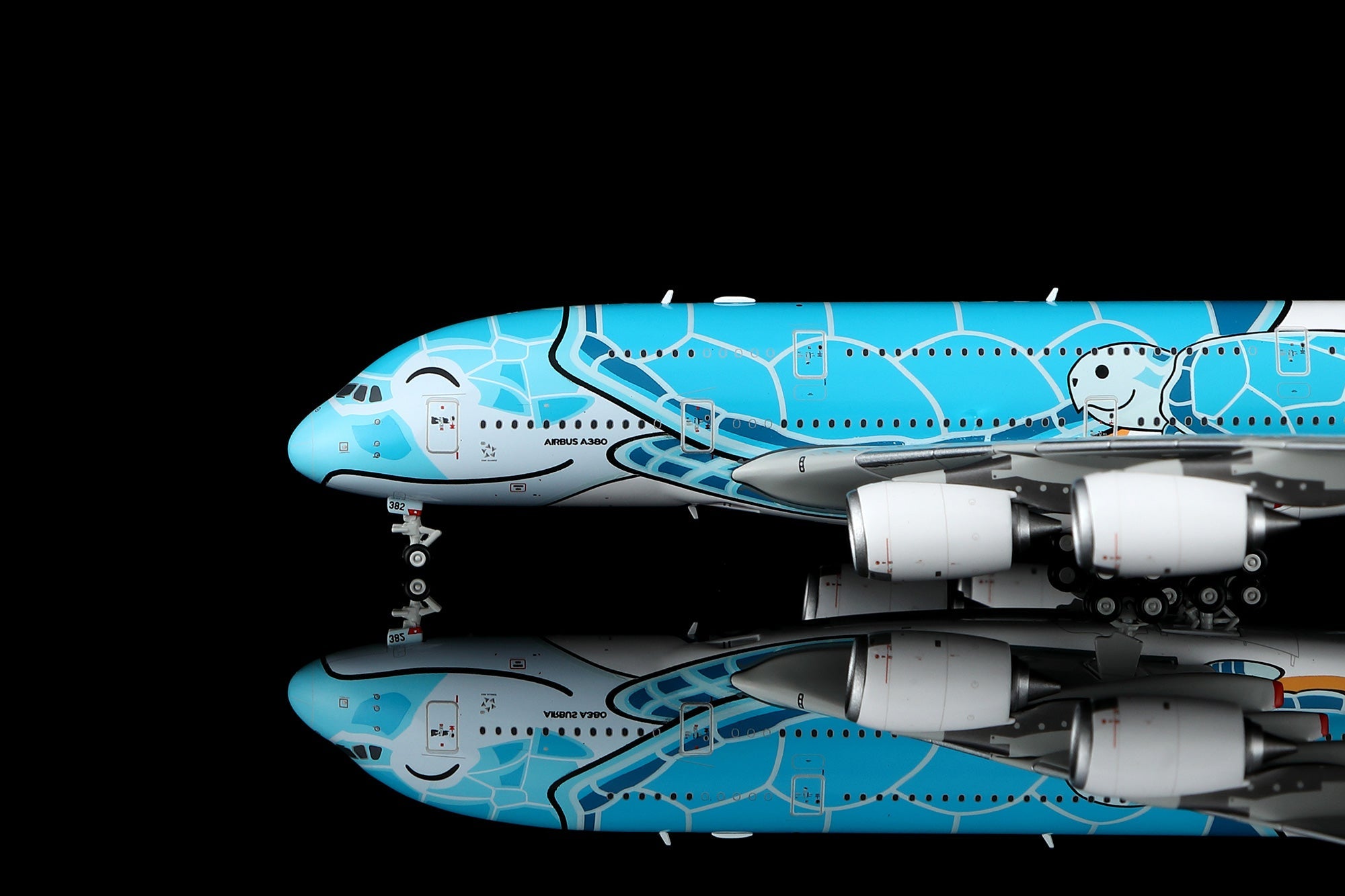 HX Models A582302 1:400 ANA A380 JA382A Flying Honu Green Turtle