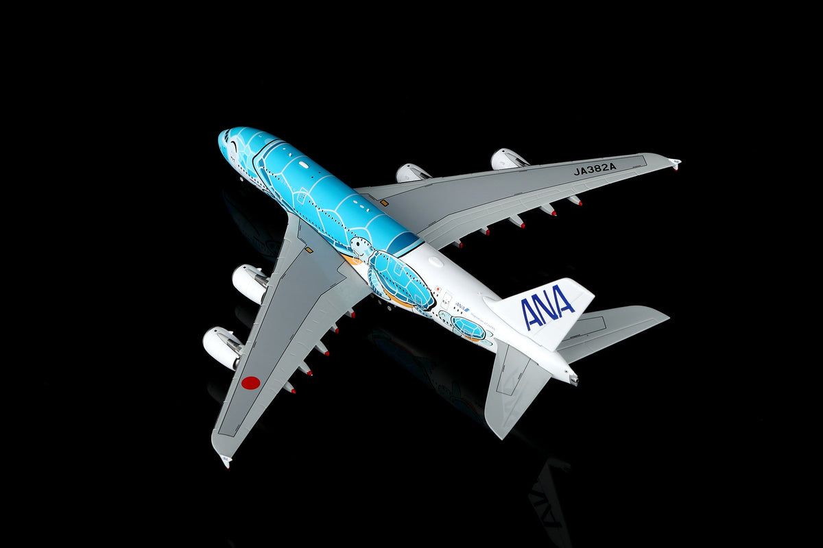 HX Models A582302F 1:400 ANA A380 "Flying Honu-Lani（Green Turtle）"Flaps Down" JA382A