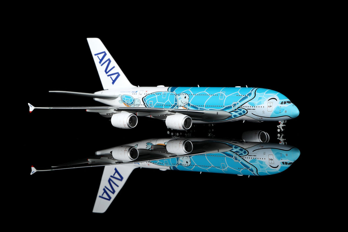 HX Models A582302F 1:400 ANA A380 "Flying Honu-Lani（Green Turtle）"Flaps Down" JA382A