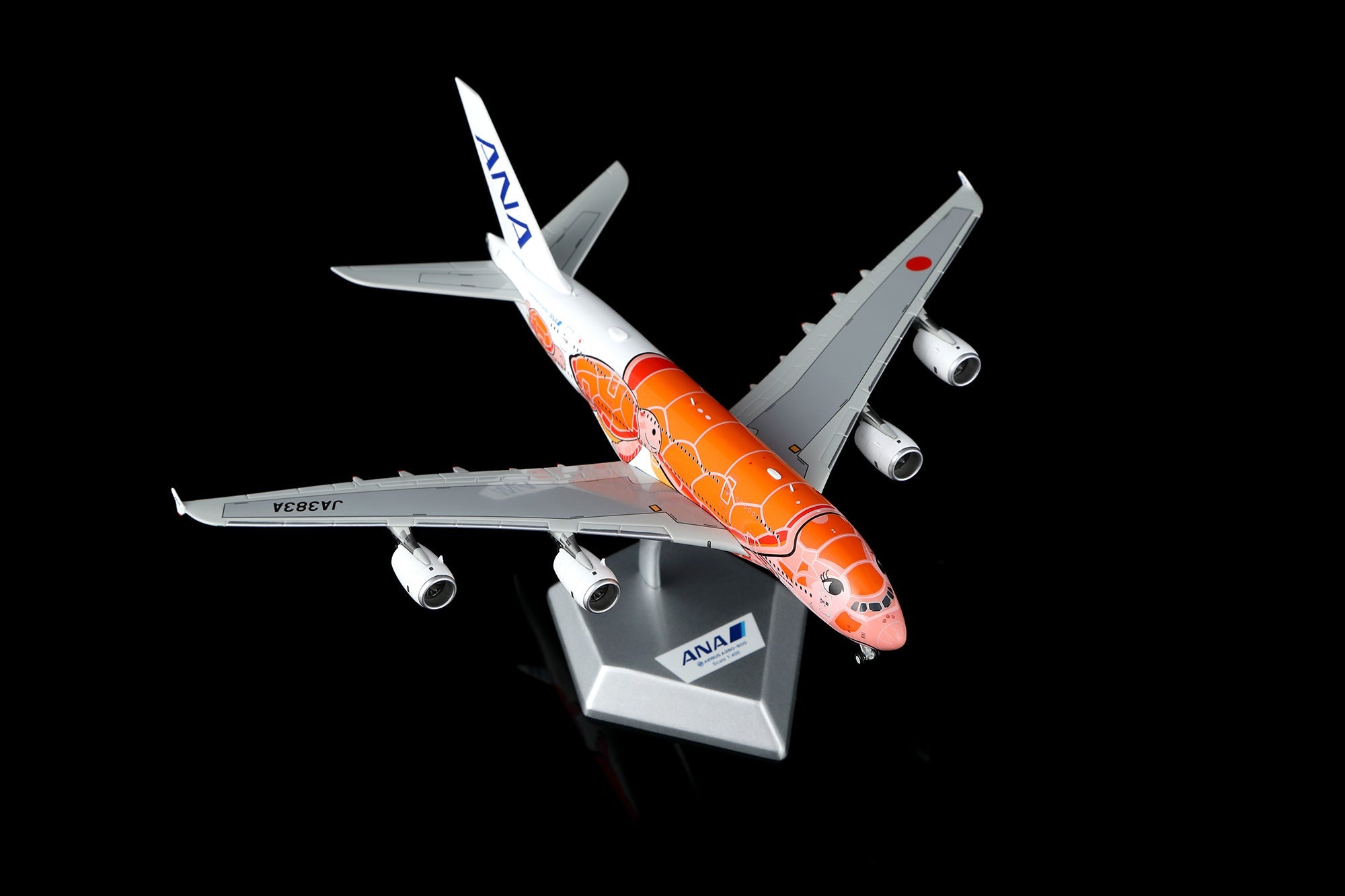 HX Models A582303 1:400 ANA A380 JA383A Flying Honu Orange Turtle