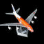 HX Models A582303 1:400 ANA A380 "Flying Honu-Lani（Orange Turtle）JA383A