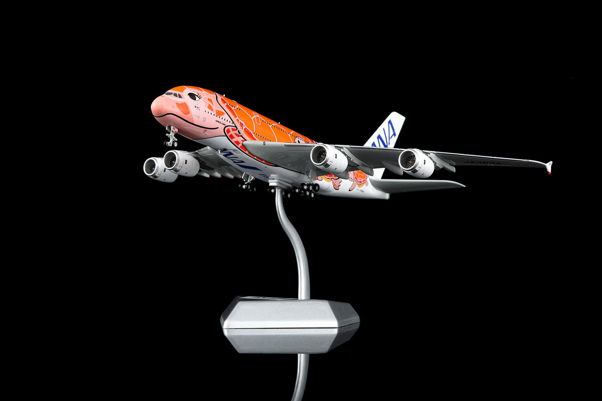 HX Models A582303F 1:400 ANA A380 "Flying Honu-Lani（Orange Turtle）"Flaps Down" JA383A