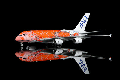 HX Models A582303F 1:400 ANA A380 "Flying Honu-Lani（Orange Turtle）"Flaps Down" JA383A