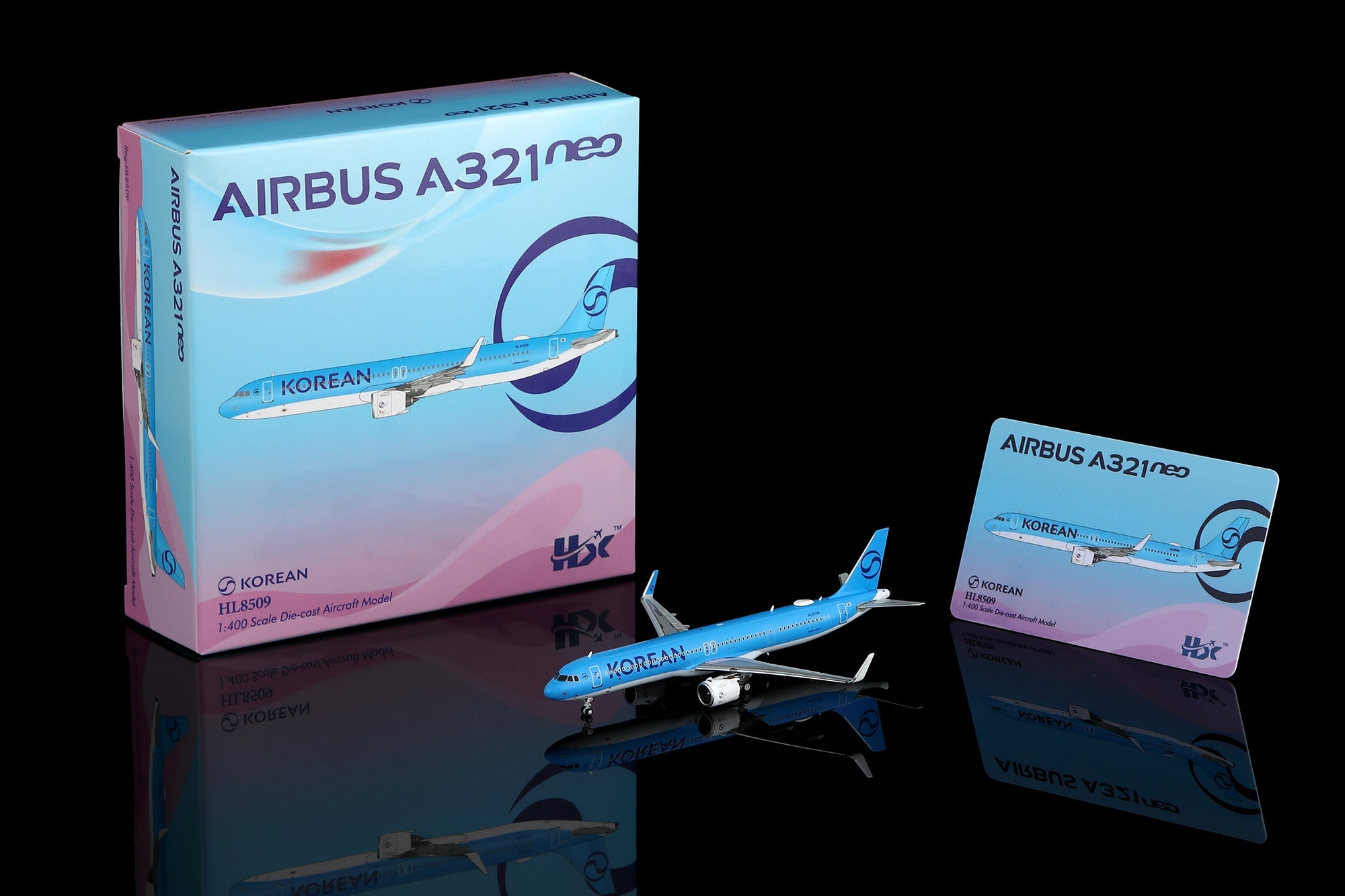 HX Models B420601 1:400 Korean Air A321 HL8509 New Livery – MTS
