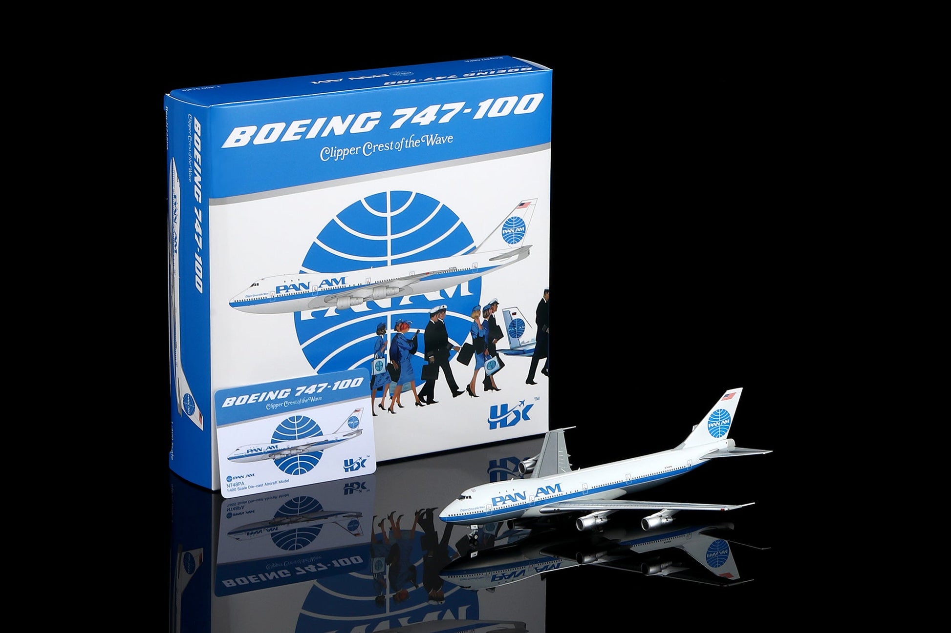 HX Models B551409P 1:400 Pan Am B747-100 "Clipper Crest of the Wave" N748PA