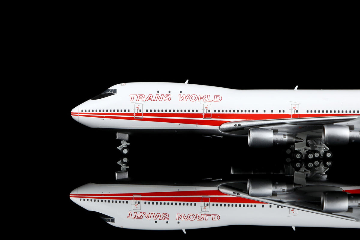 HX Models B551702PF 1:400 Trans World Airlines B747-100"Flaps Down"N53111