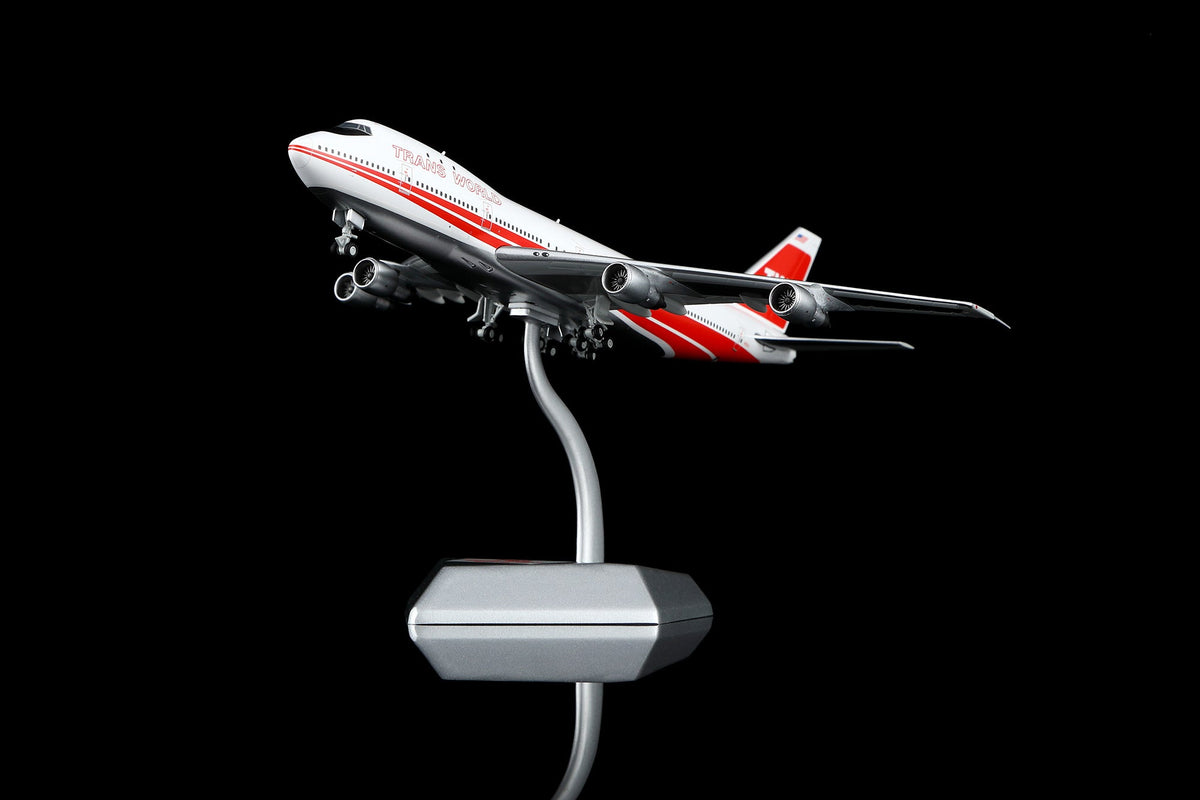 HX Models B551702PF 1:400 Trans World Airlines B747-100"Flaps Down"N53111