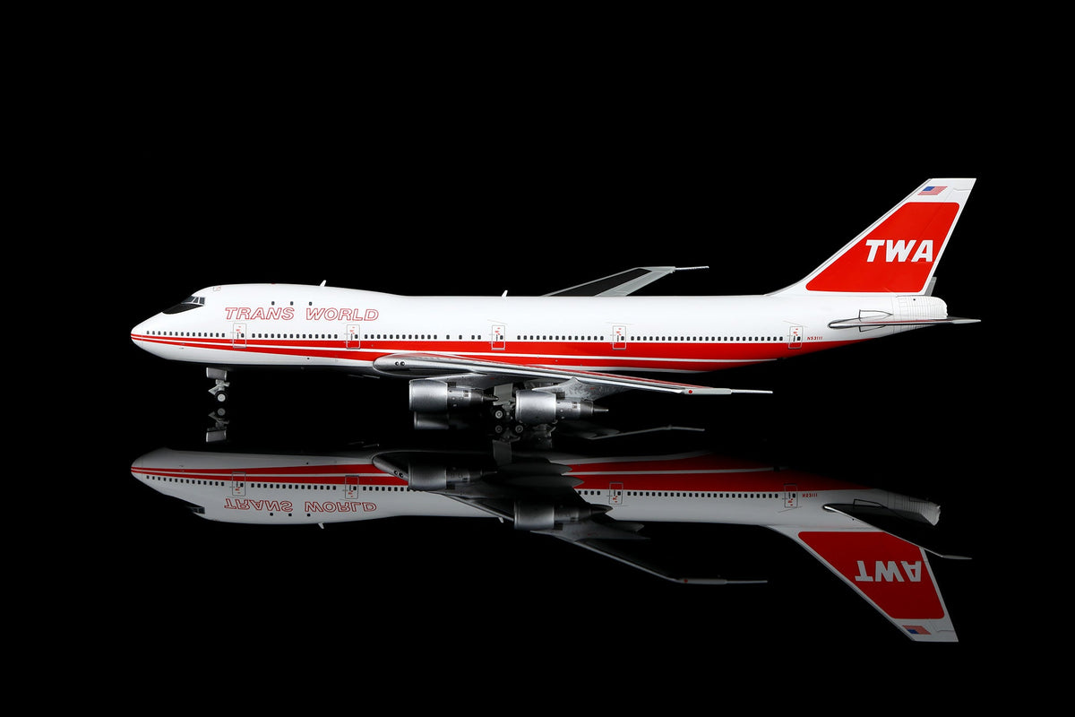 HX Models B551702PF 1:400 Trans World Airlines B747-100"Flaps Down"N53111
