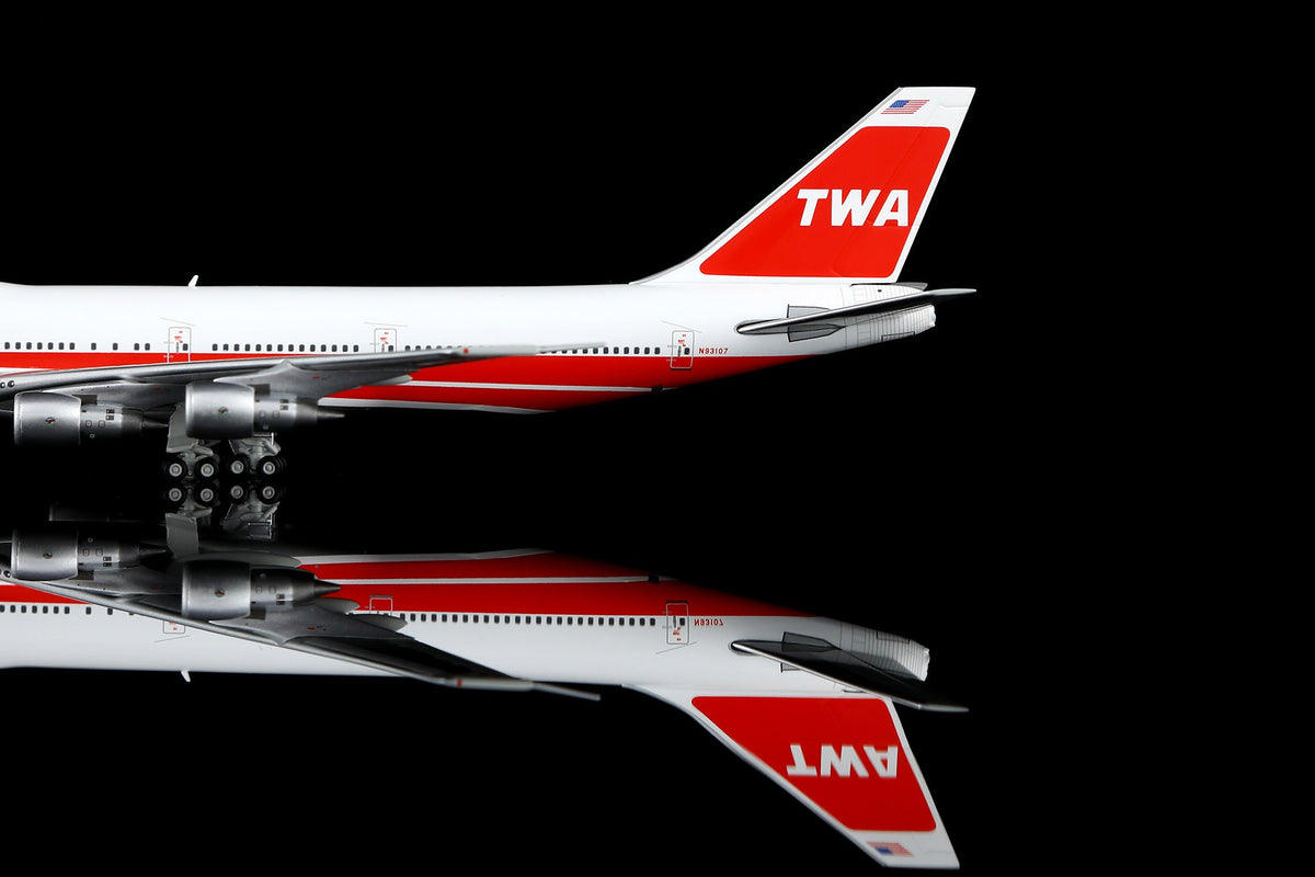 HX Models B551704P 1:400 Trans World Airlines B747-100 N93107