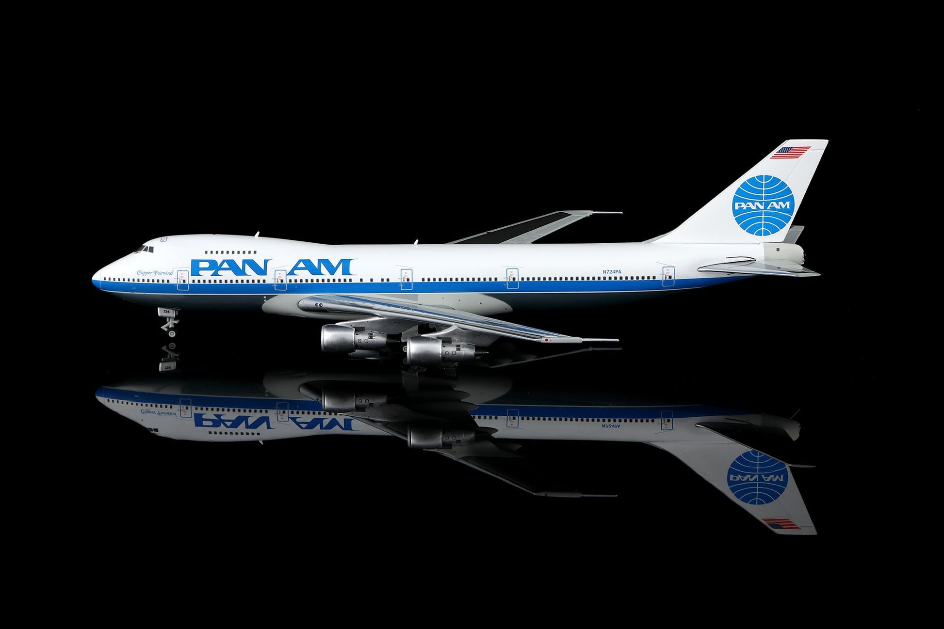 HX Models B598202P 1:400 Pan Am B747-200 N724PA "Clipper Fairwind"