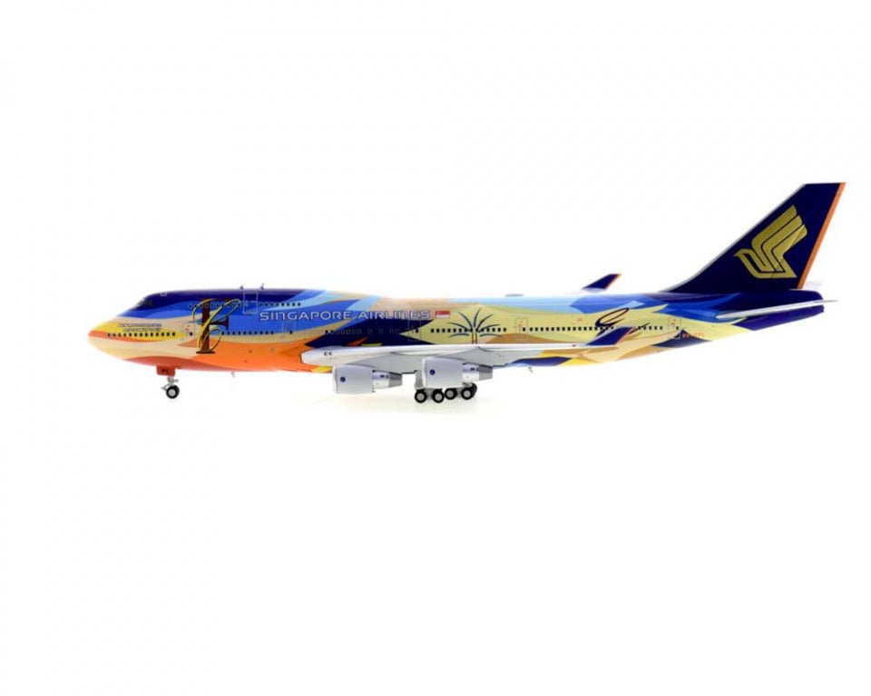 HX Models B615301 1:400 Singapore Airlines Boeing 747 - 400 9V - SPL "Tropical" Standard Version