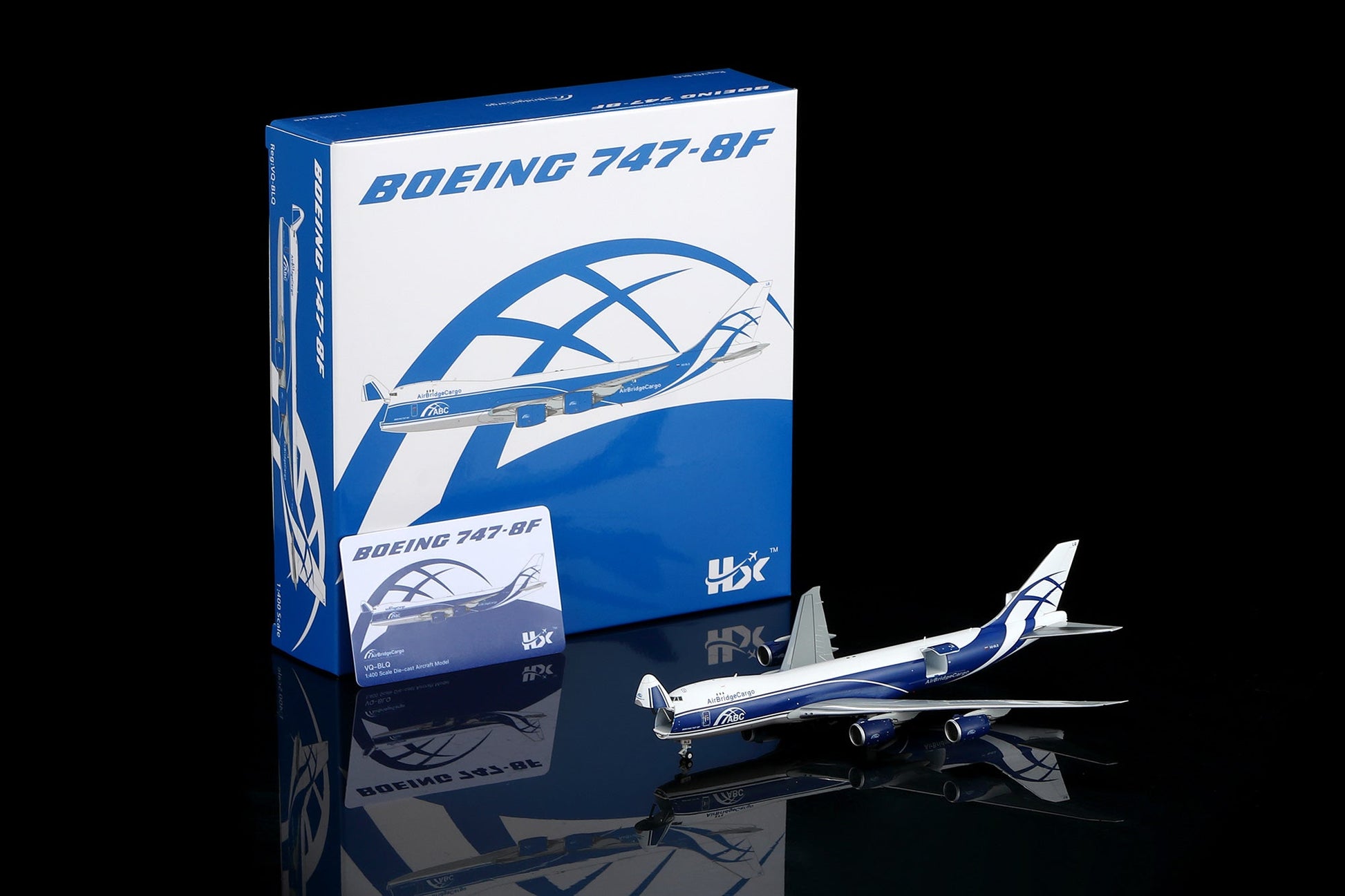 HX Models B632601F 1:400 Air Bridge Cargo B747-8F VQ-BLQ "Flaps Down"