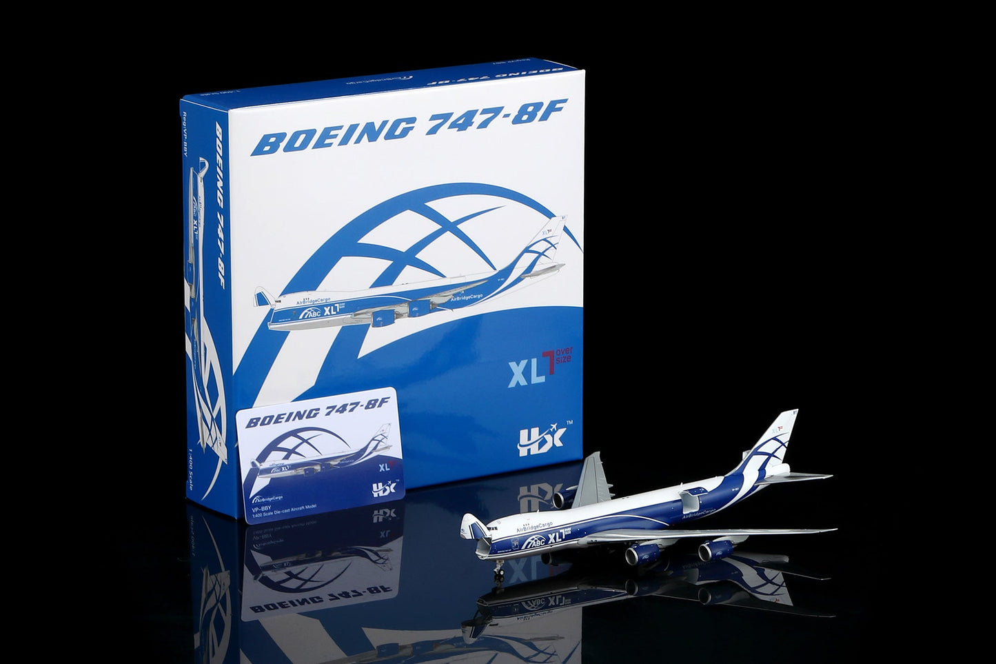 HX Models B632602F 1:400 Air Bridge Cargo B747-8F VP-BBY "Flaps Down"