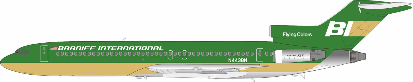 Pre-Order InFlight200 IF722BI0526 1:200 Braniff International Airways Boeing 727-227/Adv N443BN