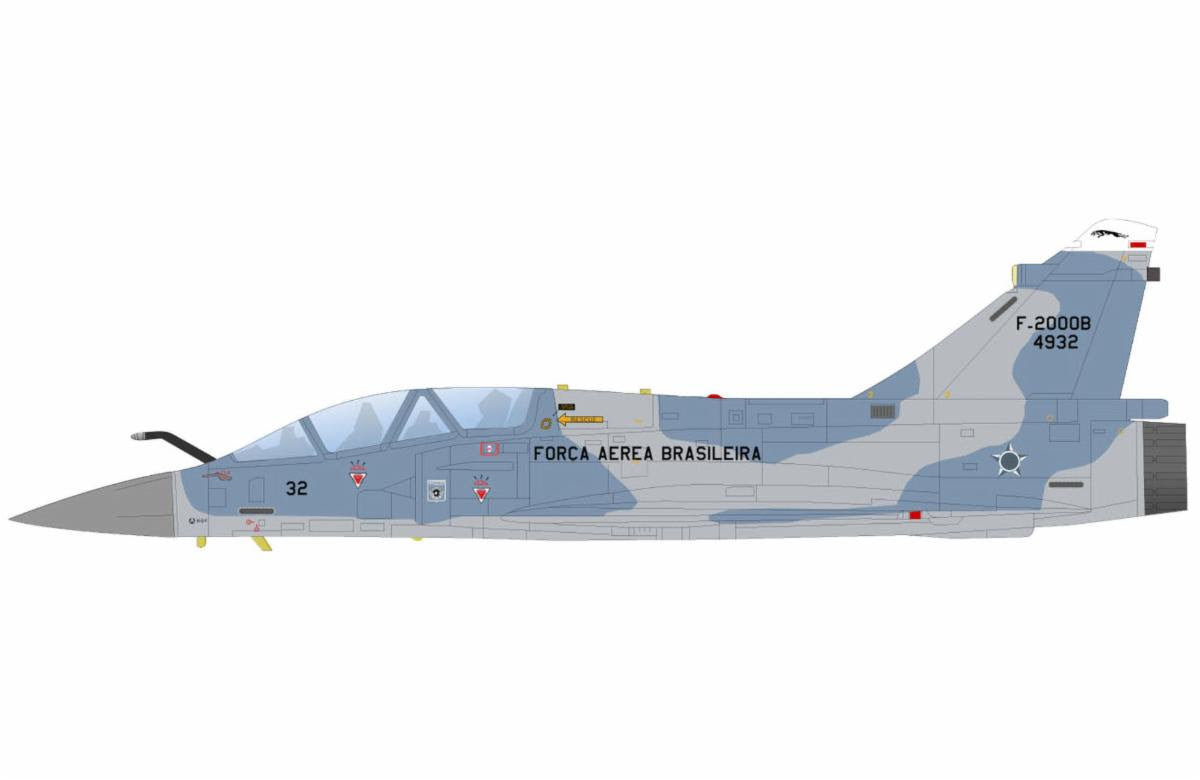 Pre-Order Hobby Master HA1657 1:72 Mirage 2000B 4932, Forca Aerea Brasileira, CRUZEX 2013