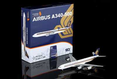 Pre-Order SQ Wings L2176FD 1:200 Singapore Airlines A340-500 9V-SGC "Flaps Down"