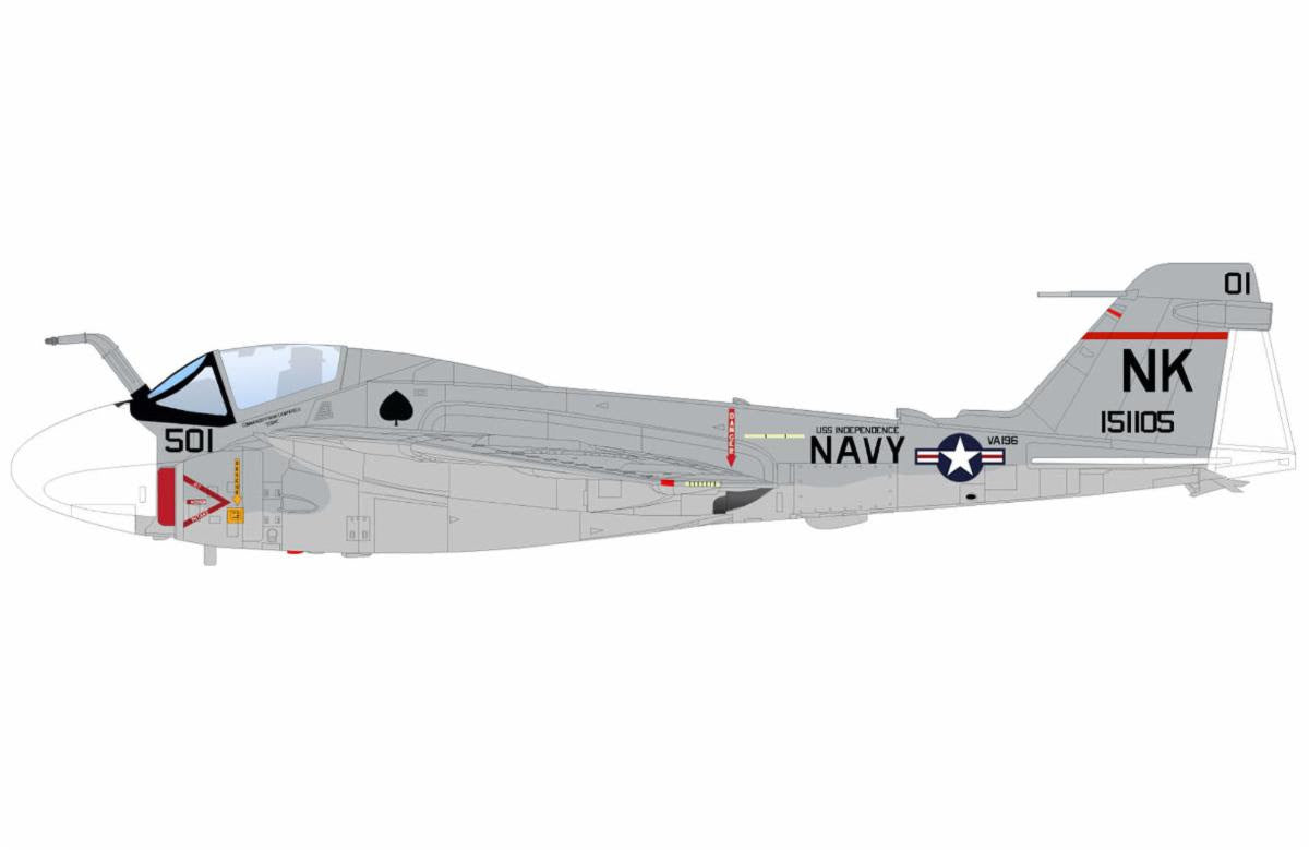 Pre-Order Hobby Master HC1003 1:72 A-6E Intruder "Devil 501" 151105, VA-196, USS Independence