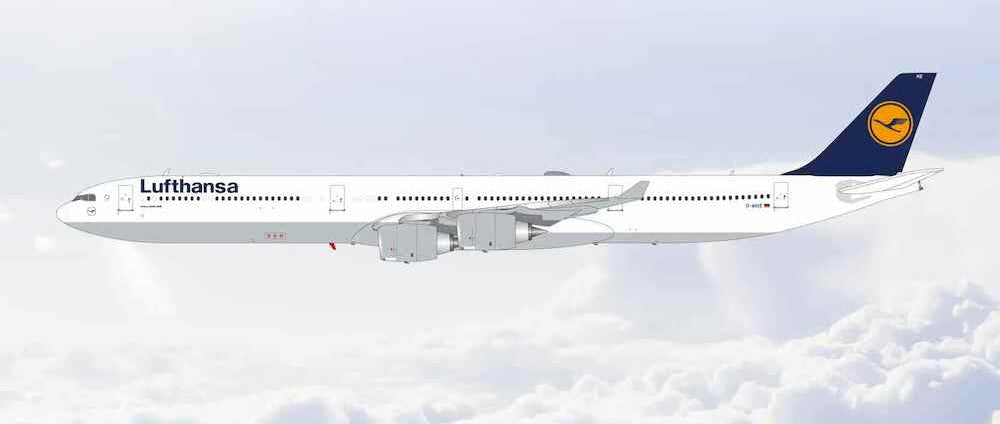 Pre-Order SQ Wings L2283 1:200 Lufthansa A340-600 D-AIHZ